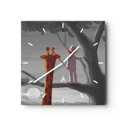 Relógio de parede - Relógio em vidro - Isso está realmente acontecendo - 30x30 cm