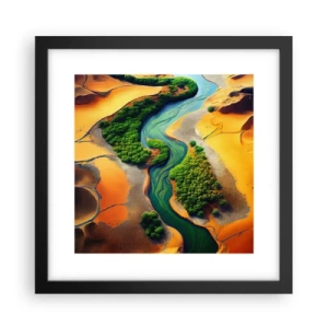 Pôster com moldura preta - Rio que dá vida - 30x30 cm