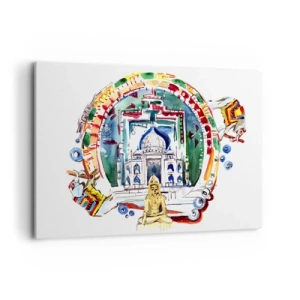 Quadro em tela - O equilíbrio hindu do mundo - 120x80 cm