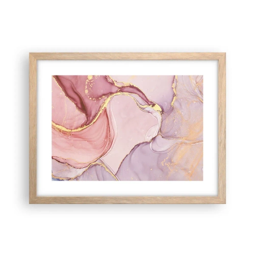 Pôster com moldura de carvalho claro - Carícia das cores - 40x30 cm