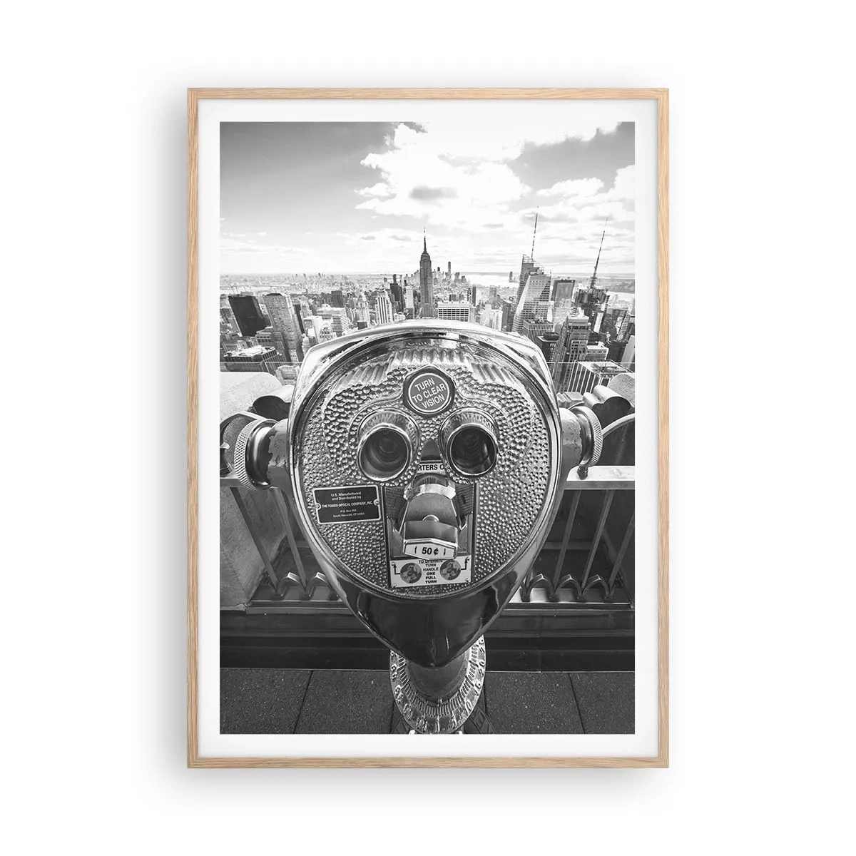 Pôster com moldura de carvalho claro - A cidade das cidades - 70x100 cm