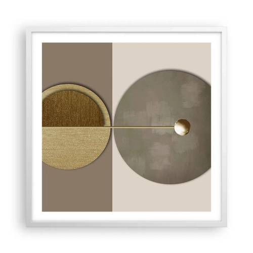 Pôster em moldura branca - Equilíbrio perfeito - 60x60 cm