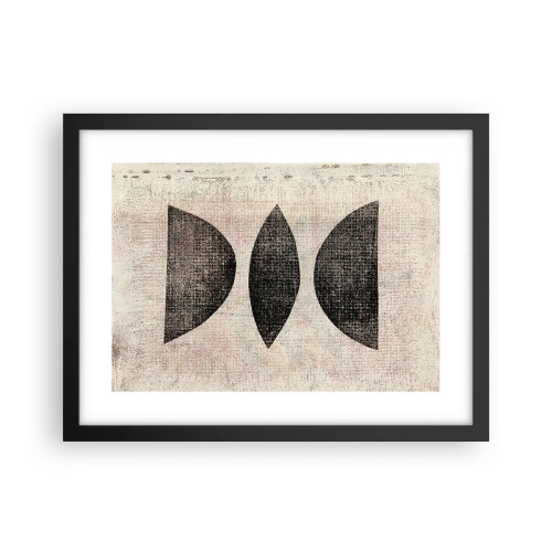 Pôster com moldura preta - Abstração étnica - 40x30 cm