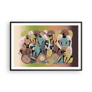 Pôster com moldura preta - Uma grande festa se aproxima - 91x61 cm