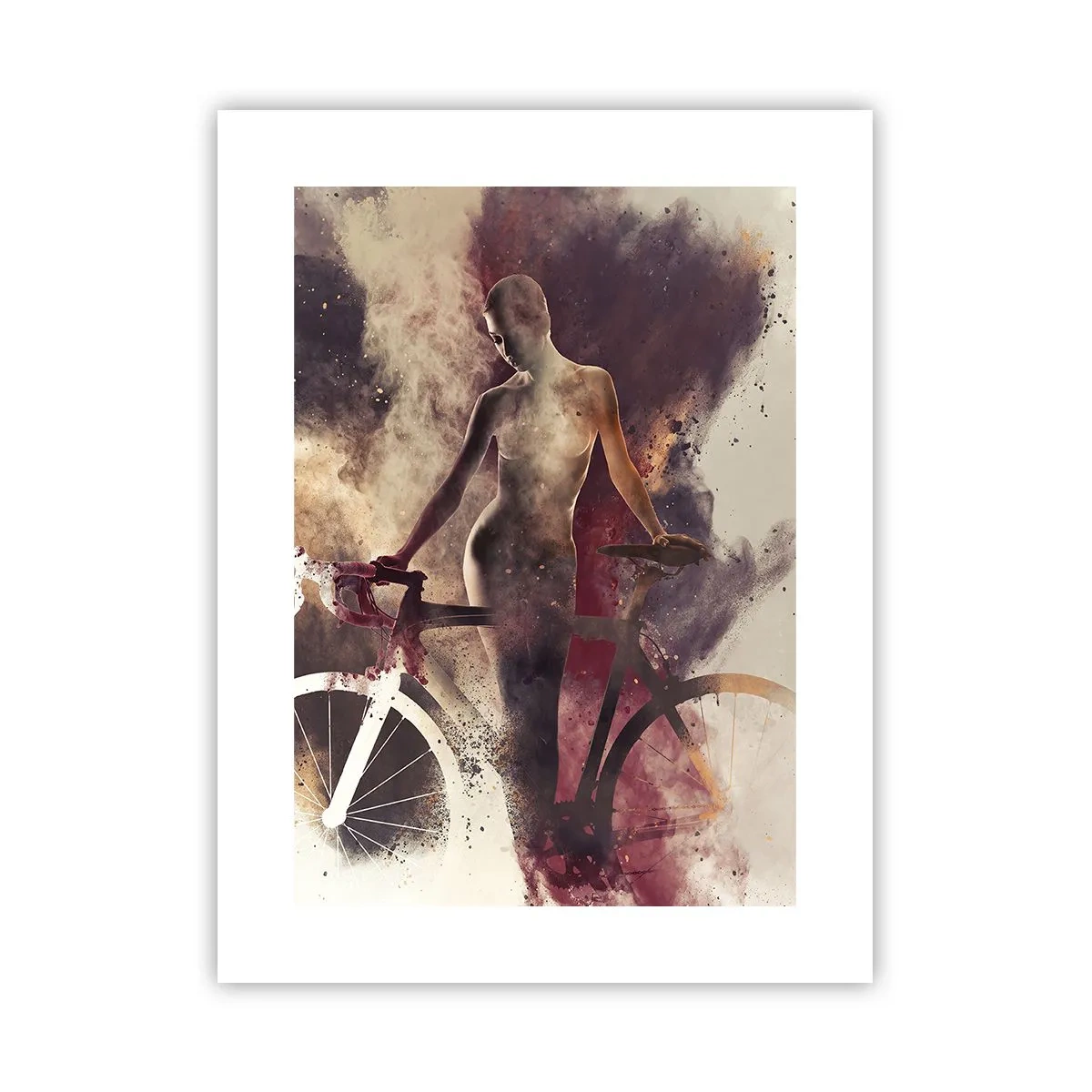 Pôster - Uma alma de bicicleta em formas de mármore - 30x40 cm