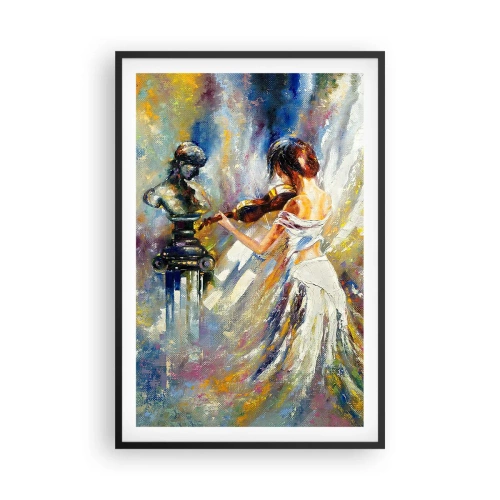 Pôster com moldura preta - Ożywić uczuciem - 61x91 cm