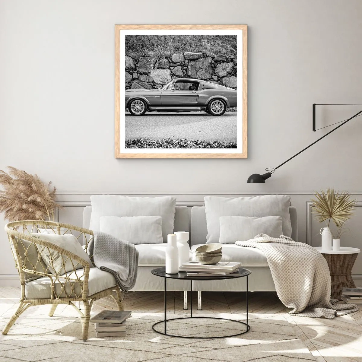 Pôster com moldura de carvalho claro - Lenda dos anos 60 - 60x60 cm