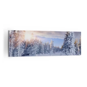 Quadro em tela - Espetáculo de neve da natureza - 160x50 cm