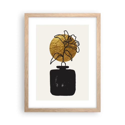 Pôster com moldura de carvalho claro - A beleza vale seu peso em ouro - 30x40 cm