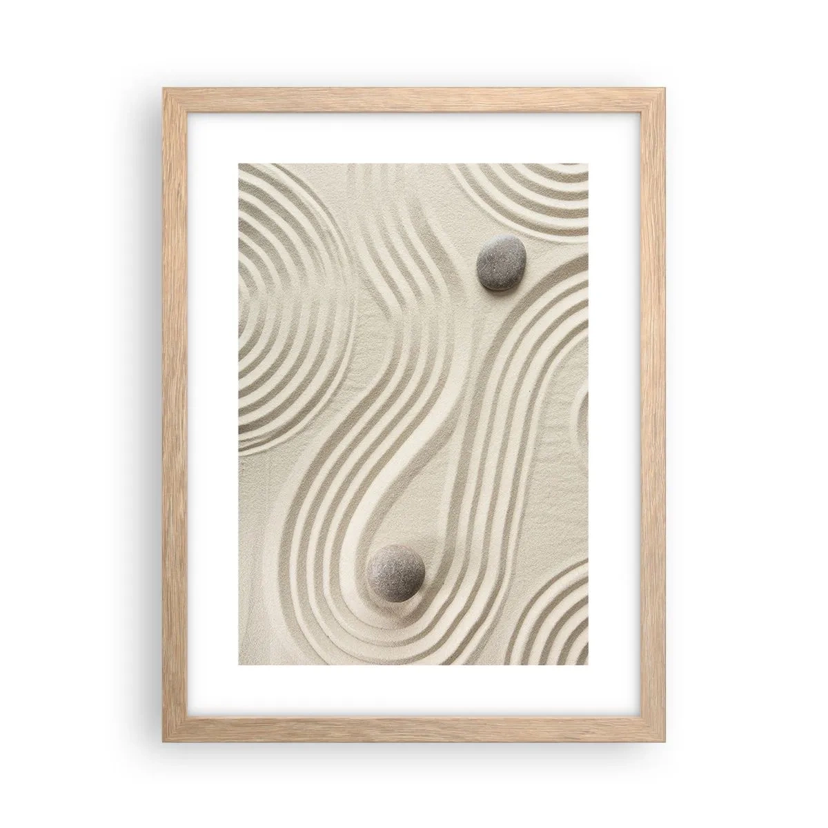 Pôster com moldura de carvalho claro - Um toque de calor - 30x40 cm