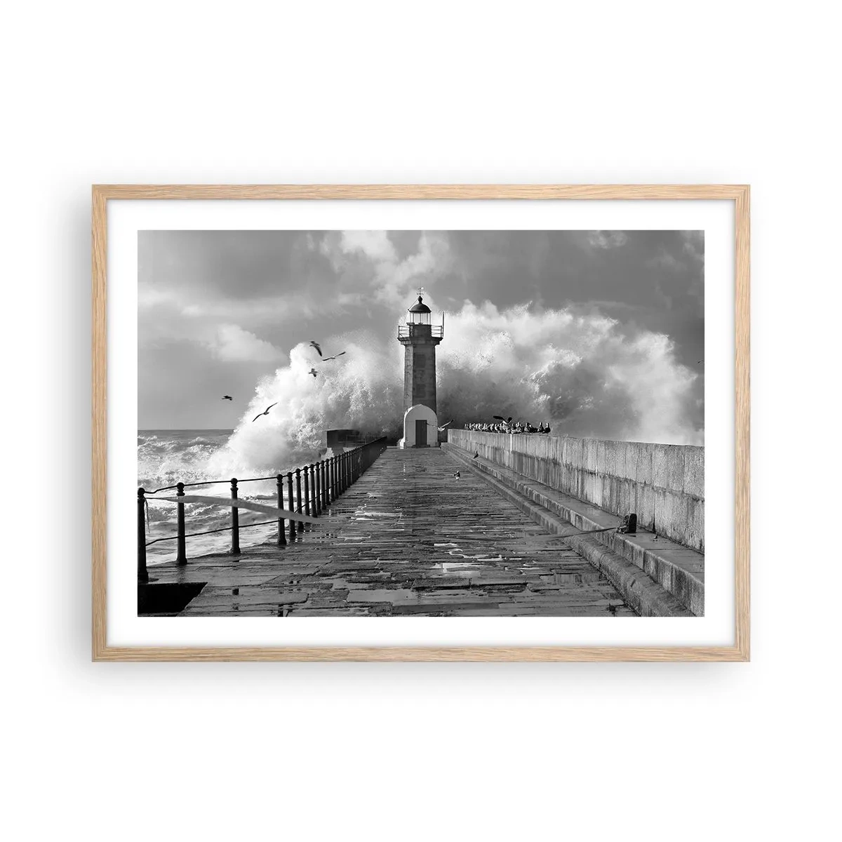 Pôster com moldura de carvalho claro - Destemida - 70x50 cm