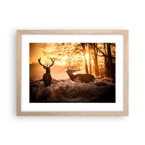 Pôster com moldura de carvalho claro - O sonho do caçador - 40x30 cm