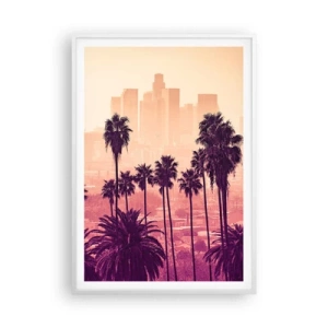 Pôster em moldura branca - Paisagem californiana - 70x100 cm