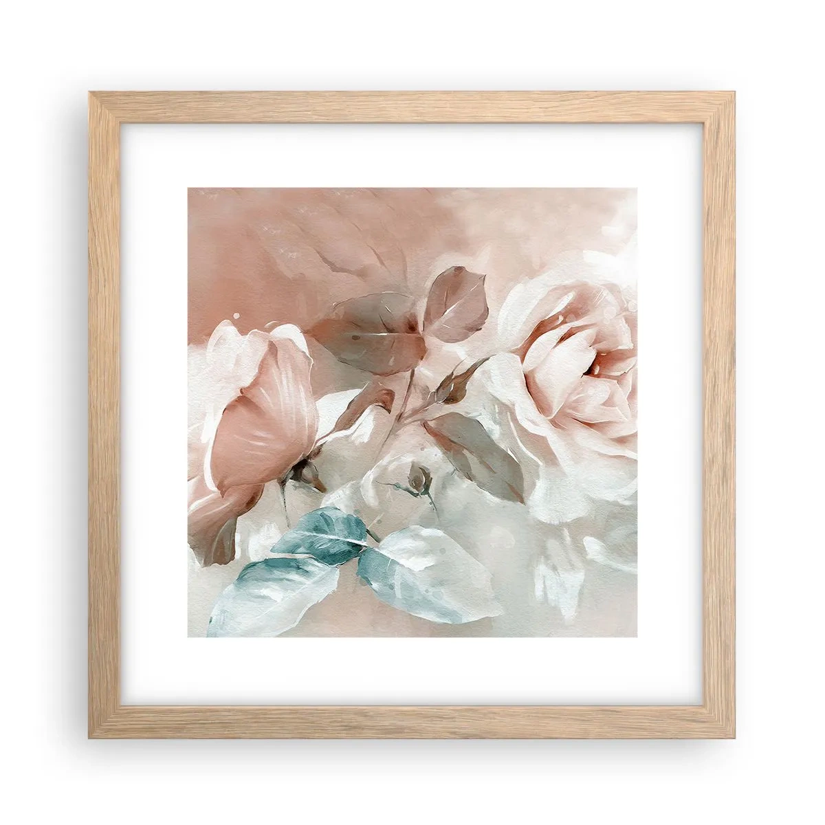 Pôster com moldura de carvalho claro - O espírito do romantismo - 30x30 cm