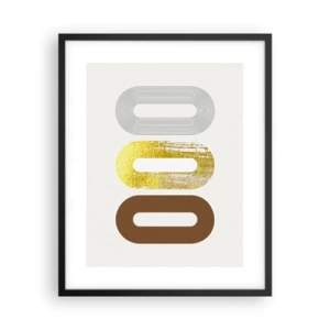 Pôster com moldura preta - Uuu! - 40x50 cm