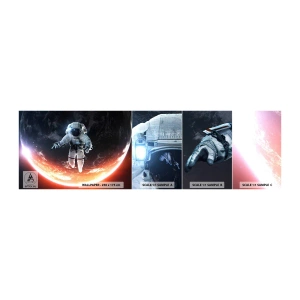 Amostra de papel de parede autocolante Deluxe Sticker - Posso ficar um pouco mais? - Astronauta, Cosmos, Cosmonauta - 100x30 cm