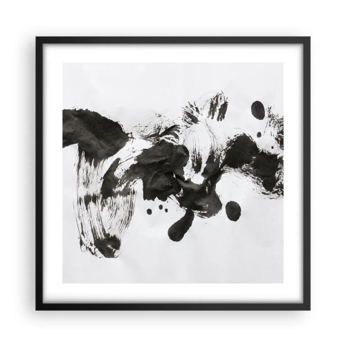 Pôster com moldura preta - Existe um método para a loucura? - 50x50 cm