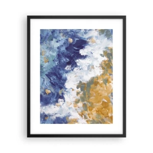 Pôster com moldura preta - Dança dos elementos - 40x50 cm