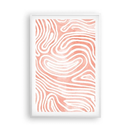 Pôster em moldura branca - No labirinto de corais - 61x91 cm