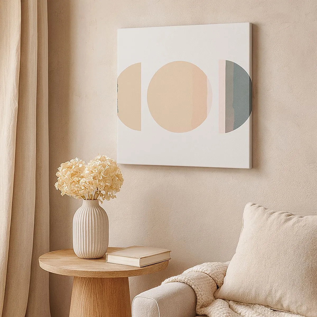 Quadro em tela - Círculo entre círculos - 30x30 cm