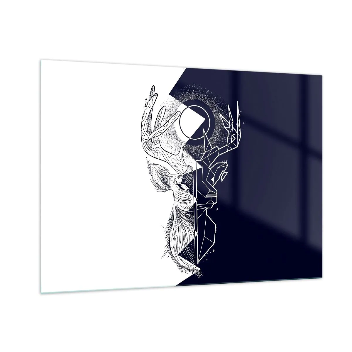 Quadro em vidro - Luta e unidade dos opostos - 100x70 cm