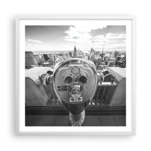 Pôster em moldura branca - A cidade das cidades - 60x60 cm