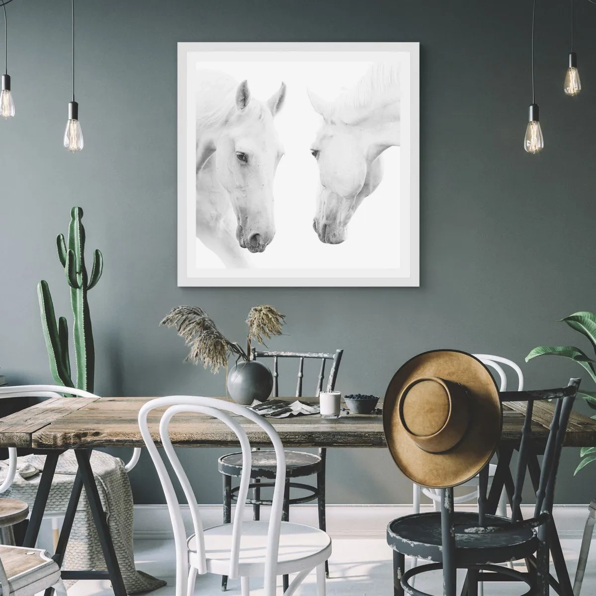 Pôster em moldura branca - Será amizade...? - 40x40 cm