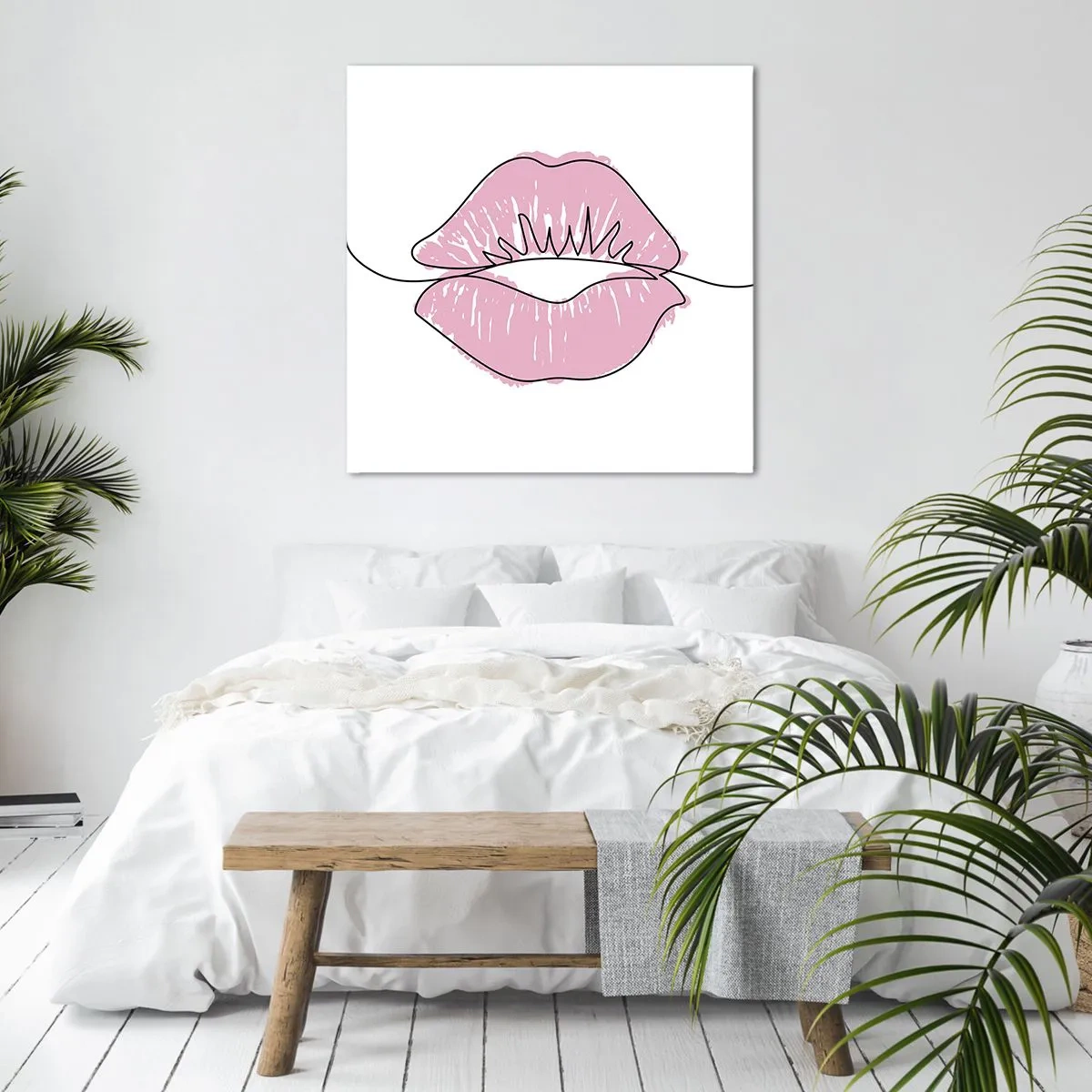 Quadro em tela - Pronto para beijar? - 30x30 cm