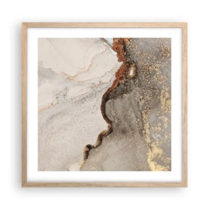 Pôster com moldura de carvalho claro - No limite das cores - 50x50 cm