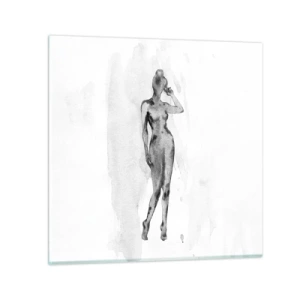 Quadro em vidro - Um estudo do ideal da feminilidade - 60x60 cm
