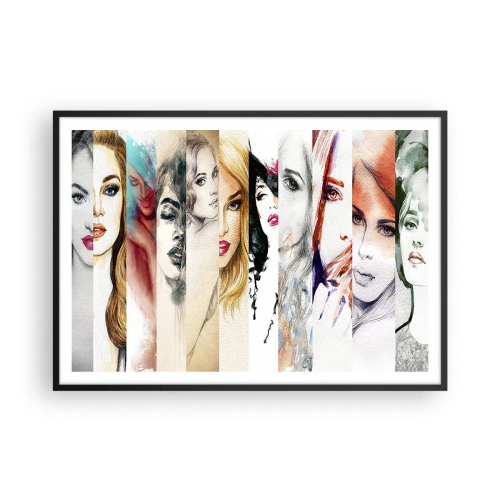 Pôster com moldura preta - Sempre VOCÊ - 100x70 cm