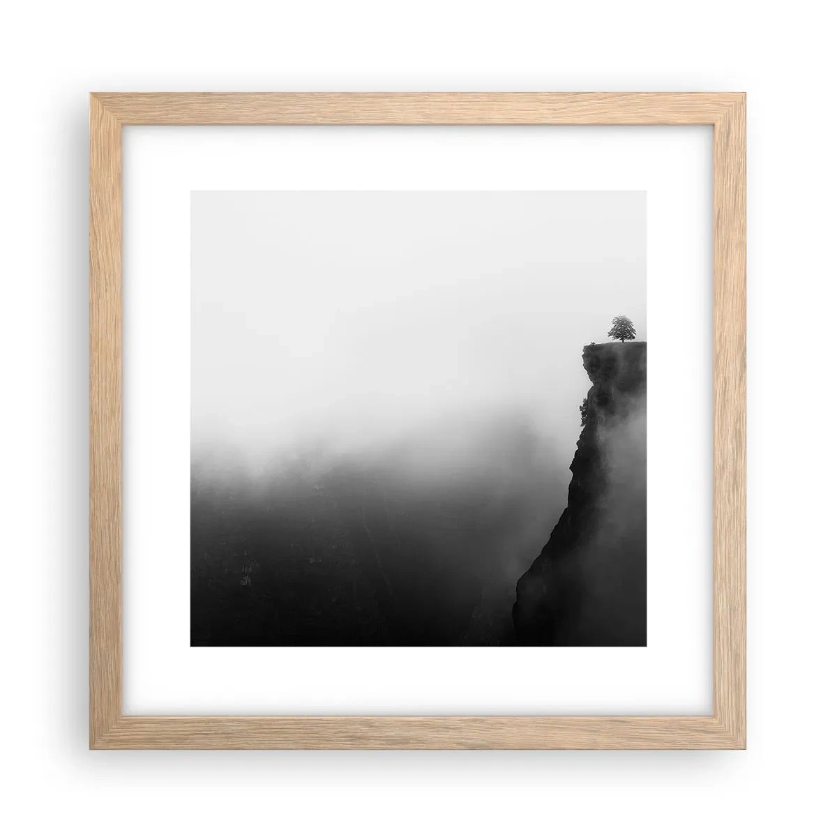 Pôster com moldura de carvalho claro - No limite do mundo - 30x30 cm