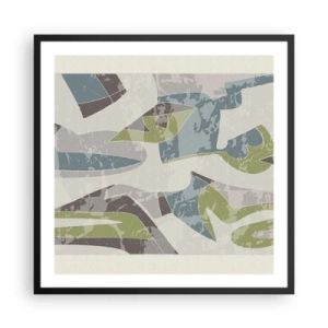 Pôster com moldura preta - Composição atrás do vidro - 60x60 cm