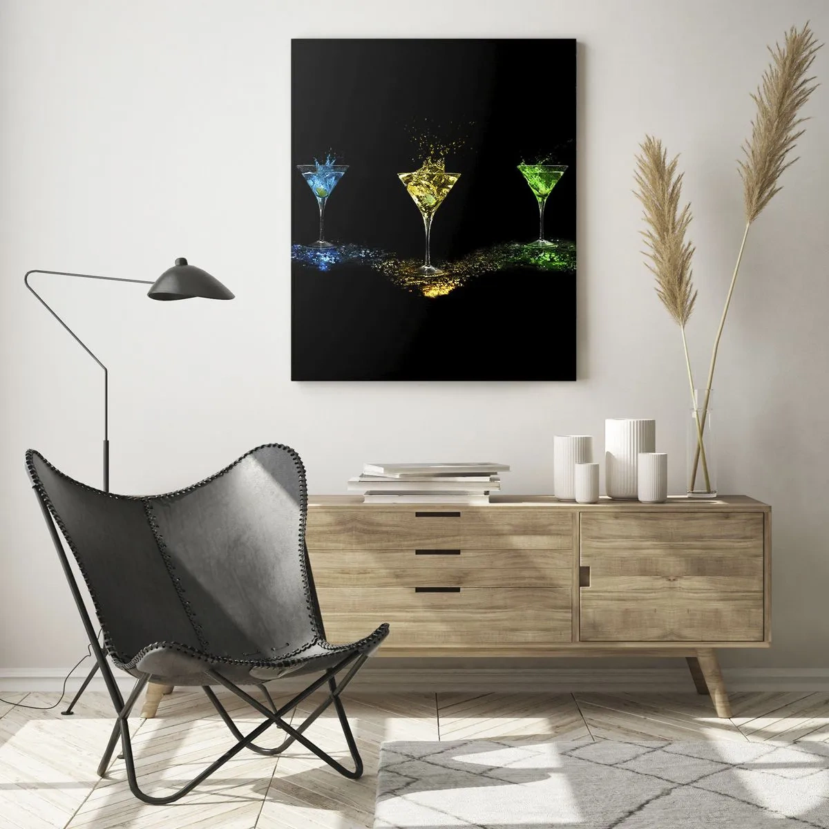 Quadro em vidro - Cores da alegria no vidro de cristal - 50x70 cm