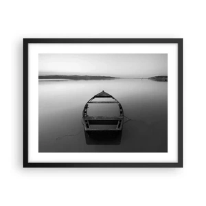 Pôster com moldura preta - Saudade e melancolia - 50x40 cm