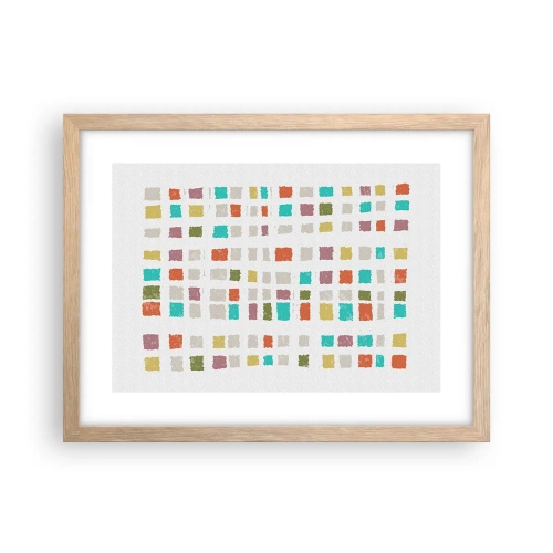 Pôster com moldura de carvalho claro - Jogo desconhecido - 40x30 cm