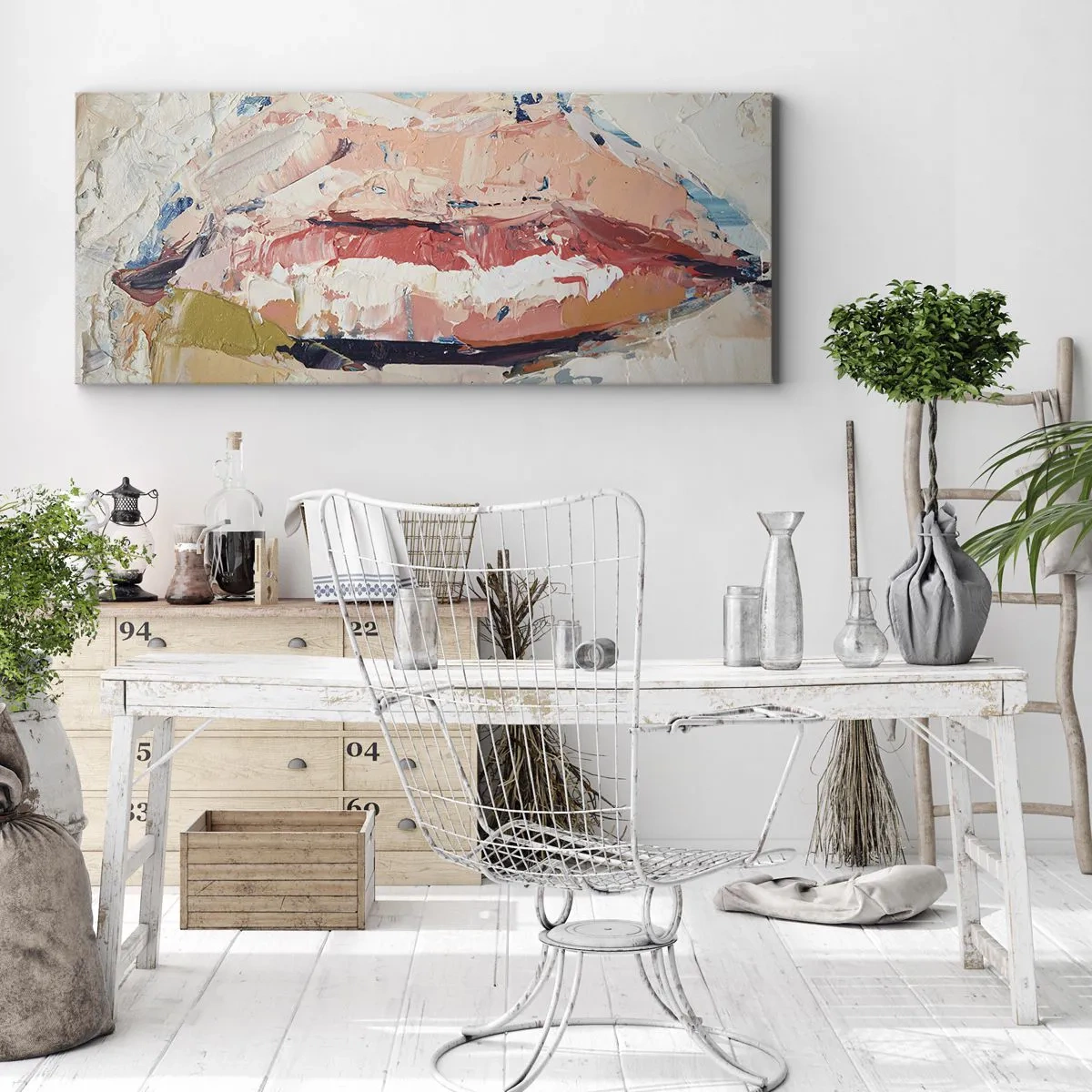 Quadro em tela - Desperta os sentidos - 120x50 cm