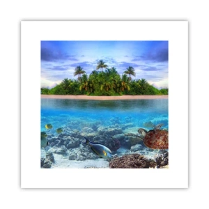 Pôster - A Ilha Celestial lhe convida - 30x30 cm