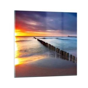 Quadro em vidro - Ouça o silêncio - 40x40 cm