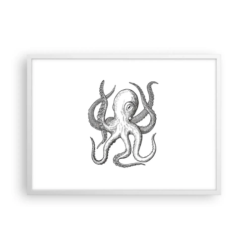 Pôster em moldura branca - Dançando com as ondas - 70x50 cm