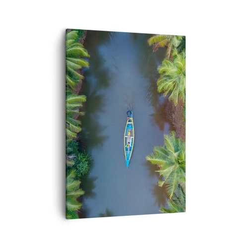 Quadro em tela - Em uma trilha tropical - 50x70 cm