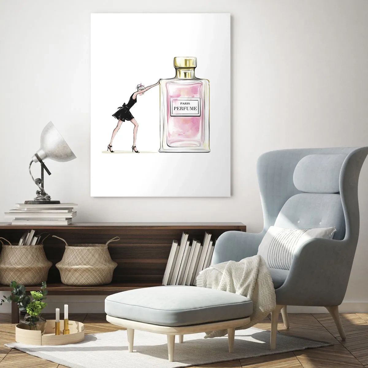 Quadro em vidro - A essência da feminilidade - 50x70 cm