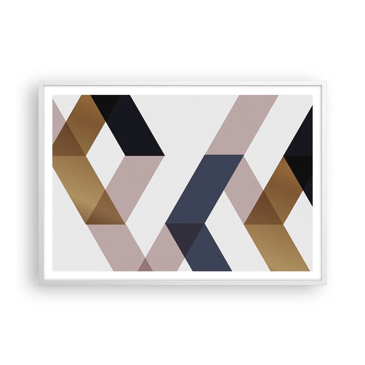 Pôster em moldura branca - Planos e ângulos - 100x70 cm