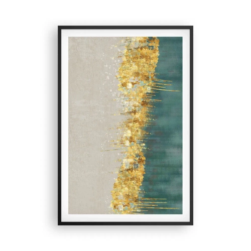 Pôster com moldura preta - A fronteira dourada - 61x91 cm