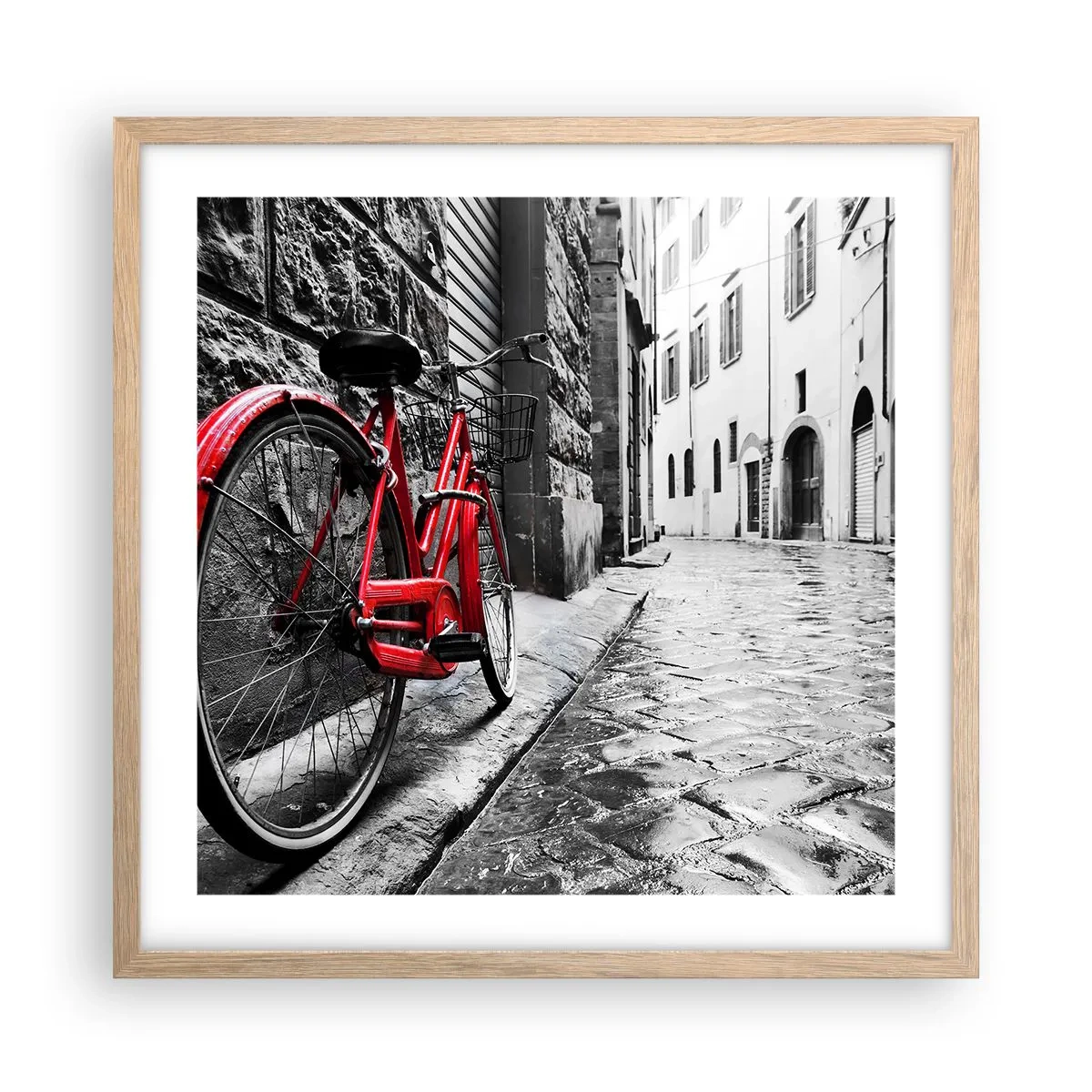 Pôster com moldura de carvalho claro - A verdadeira beleza não envelhece - 50x50 cm