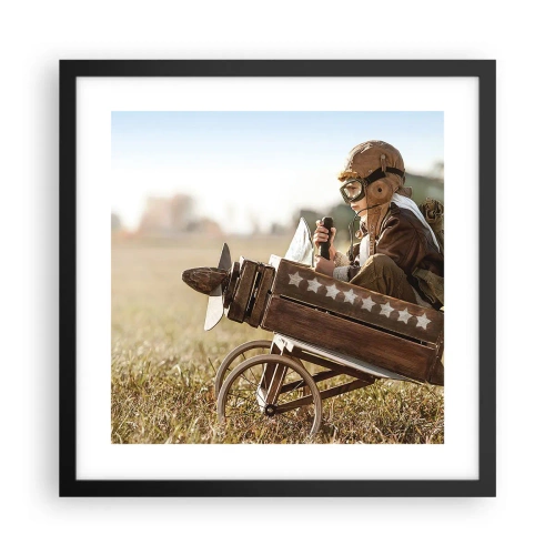 Pôster com moldura preta - O início rumo a um sonho - 40x40 cm