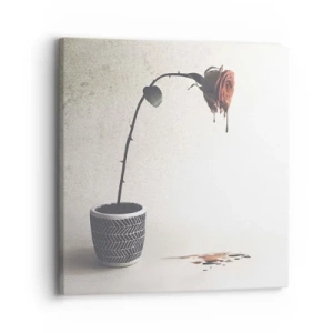 Quadro em tela - Rosa dolorosa - 30x30 cm