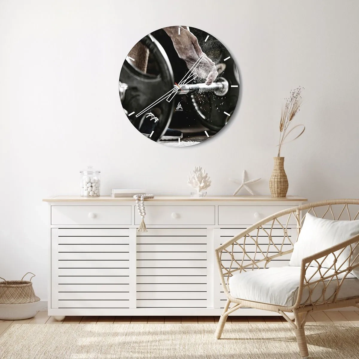 Relógio de parede - Relógio em vidro - Desafio aceite! - 40x40 cm