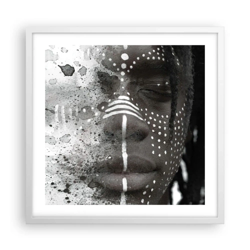 Pôster em moldura branca - Descubra o espírito primordial - 50x50 cm