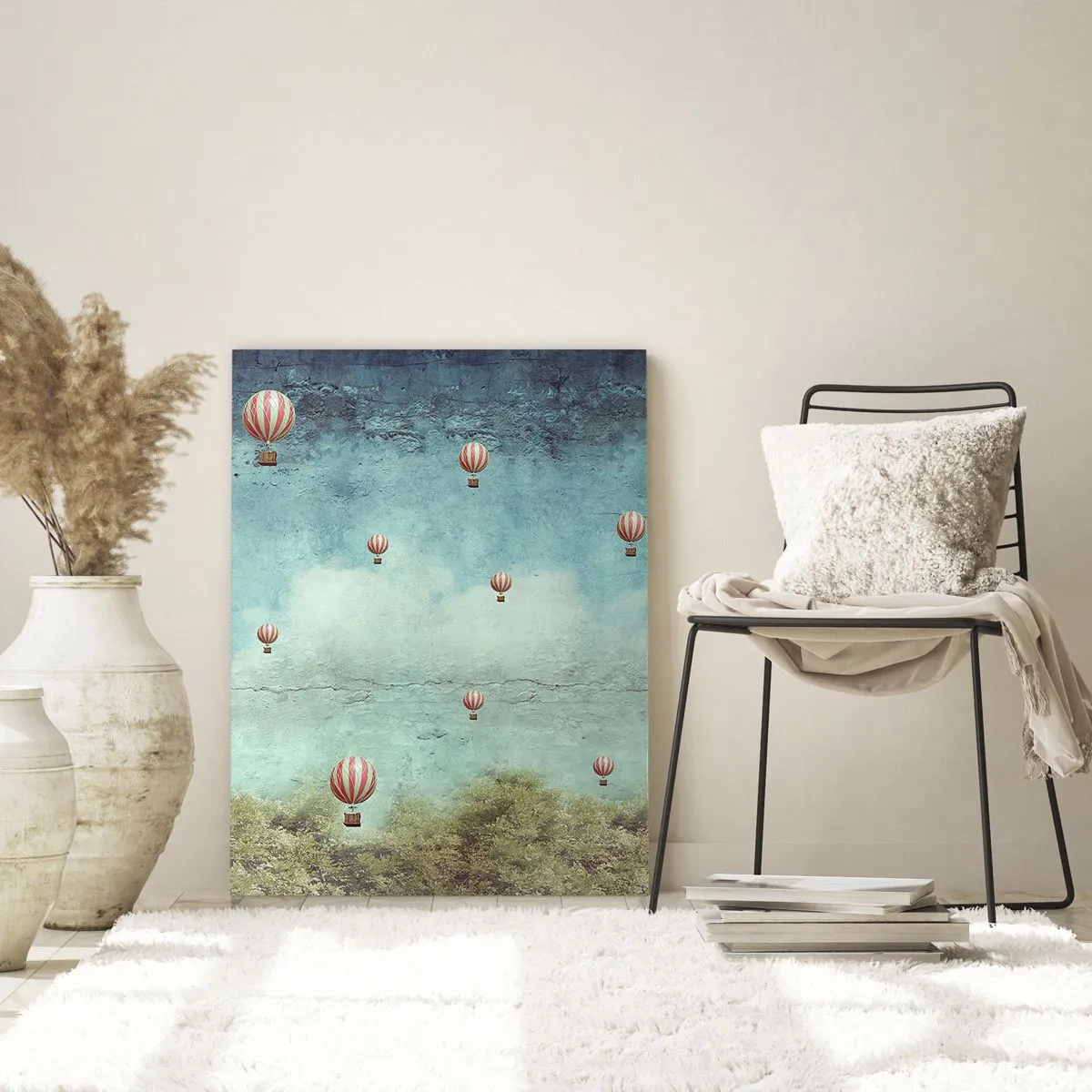 Quadro em vidro - Livres da azáfama da vida - 80x120 cm